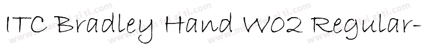 ITC Bradley Hand W02 Regular字体转换